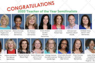 Congratulations 2020 Teacher of the Year Semifinalists