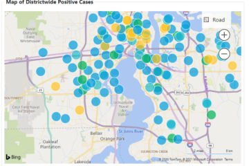 Map of districtwide cases