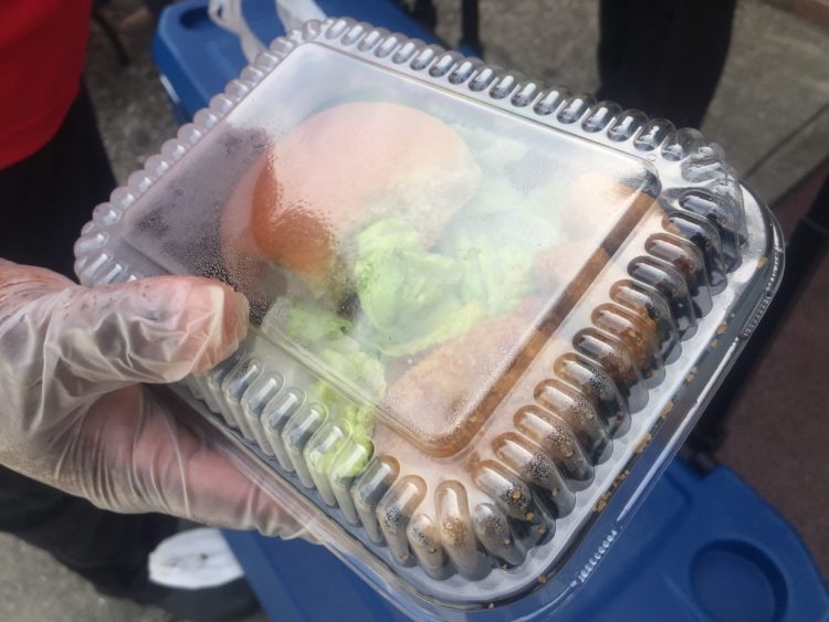 Photo shows an example of a grab-and-go school meal made available to students since pandemic