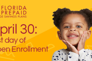 Florida Prepaid logo. April 30: last day of enrollment
