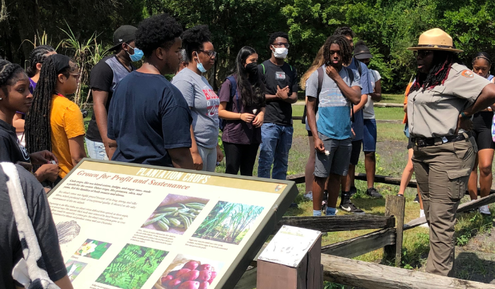 Students visit Kingsley plantation