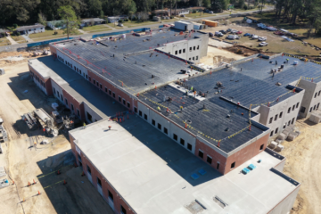 Aerial view of the Rutledge H. Pearson construction site