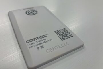Photo of a Centegix badge.